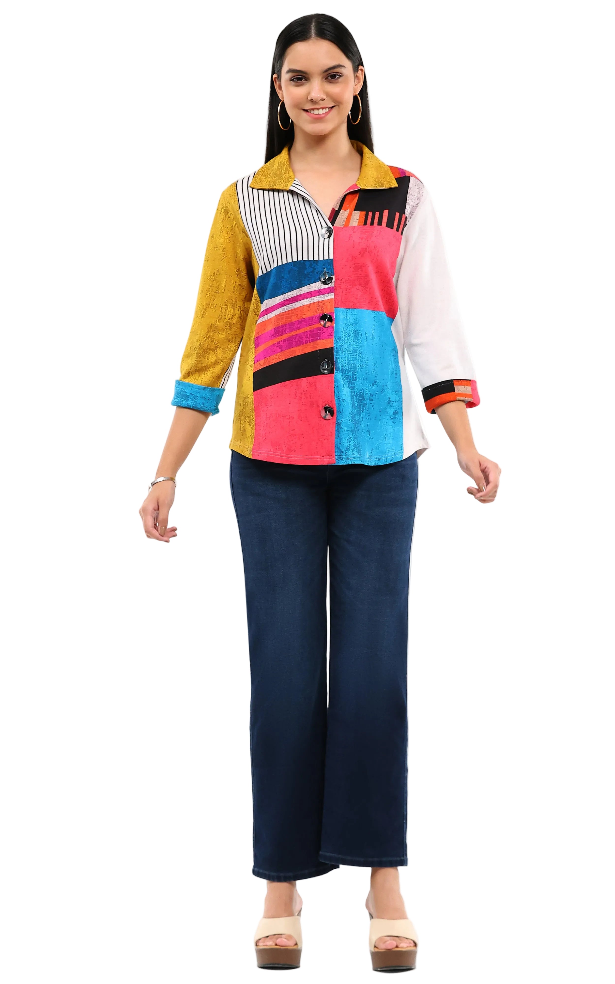 Parsley & Sage Dakota Shirt Jacket (26T43G)(Multi)