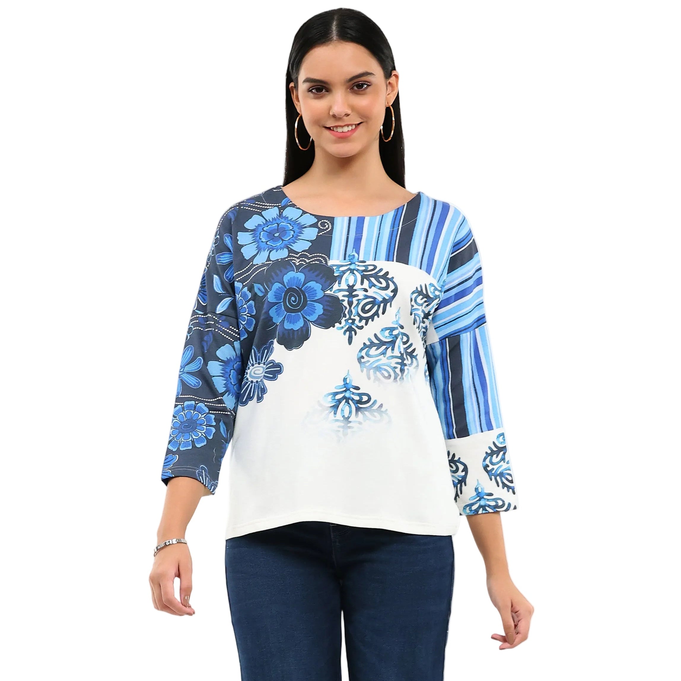 Parsley & Sage Bindi 3/4 Sleeve Top (26T45C3)