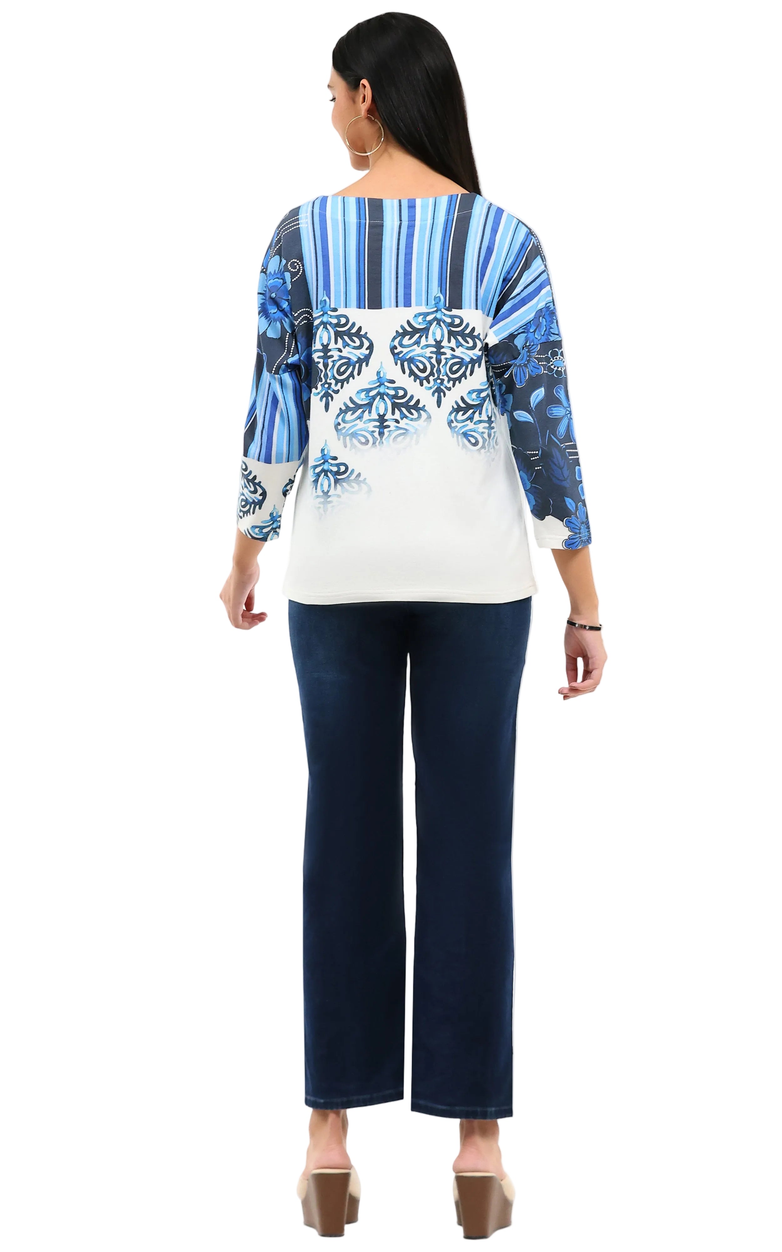 Parsley & Sage Bindi 3/4 Sleeve Top (26T45C3)