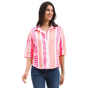 Parsley & Sage Destiny Collard Shirt (26T52G5)(Multi)
