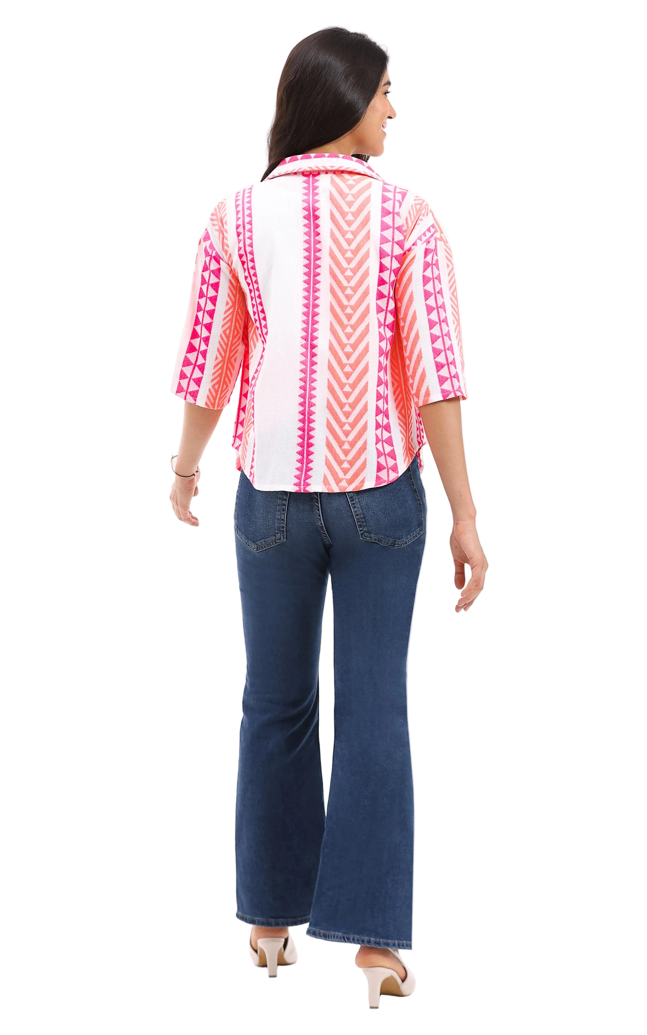 Parsley & Sage Destiny Collard Shirt (26T52G5)(Multi)