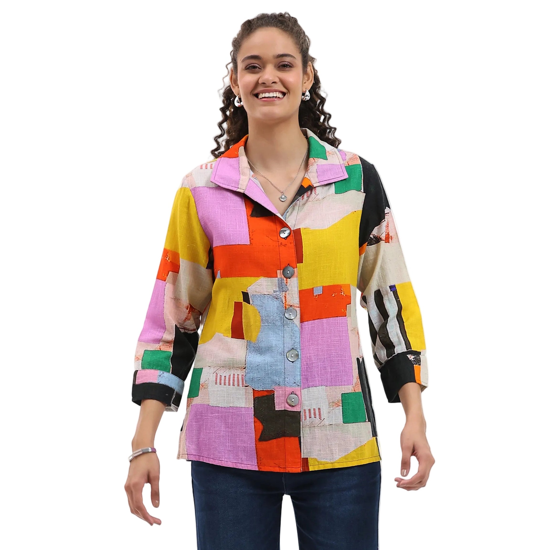 Parsley & Sage Hazel Shirt Jacket (26T55G)(Multi)
