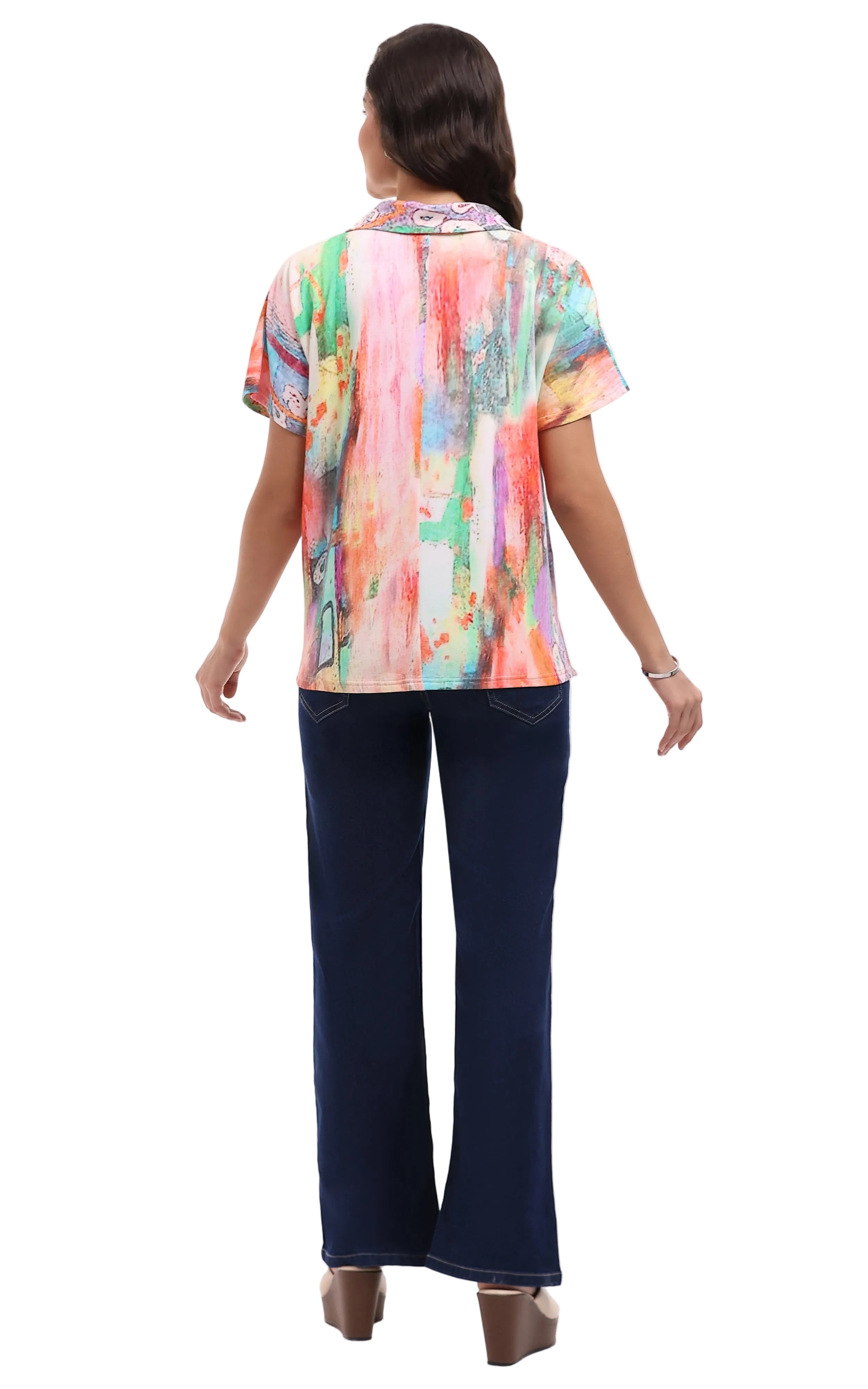 Parsley & Sage Aimee Short Sleeve Zipper Top (26T57B2)
