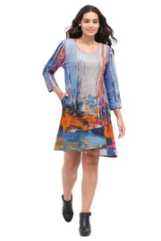 Parsley & Sage Mavis Abstract Print Dress (26W213D)