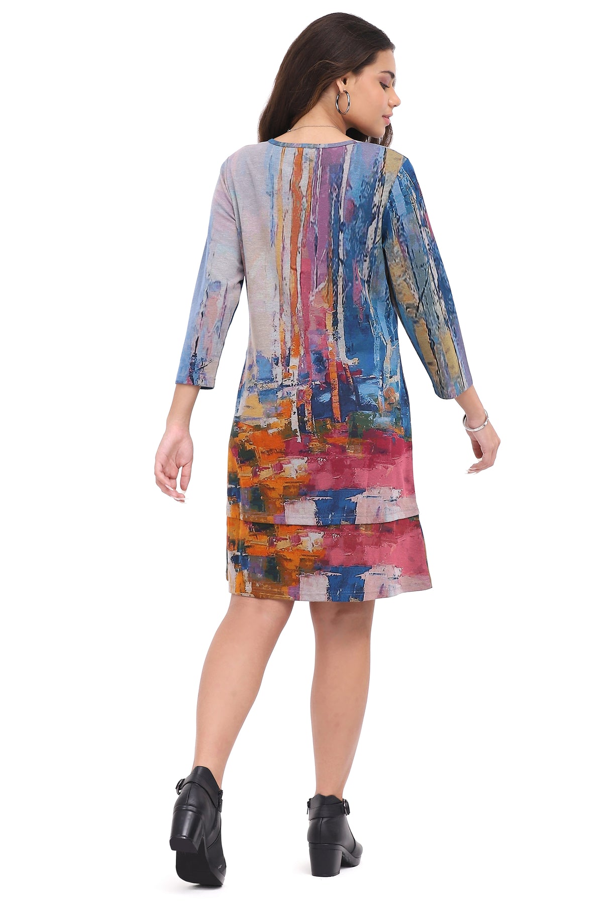 Parsley & Sage Mavis Abstract Print Dress (26W213D)