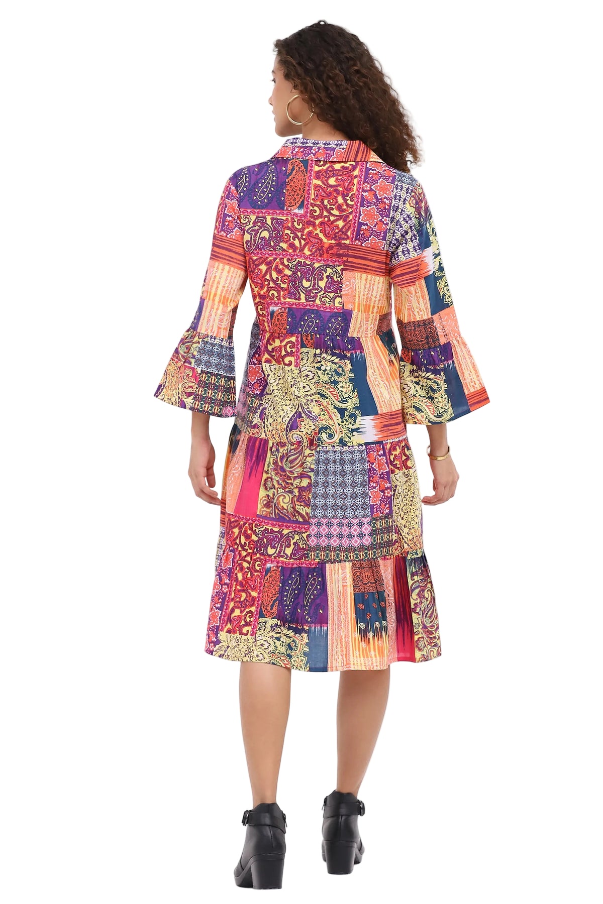 Parsley & Sage Tanya Duster Tiered Dress (26W220D) (Multi)