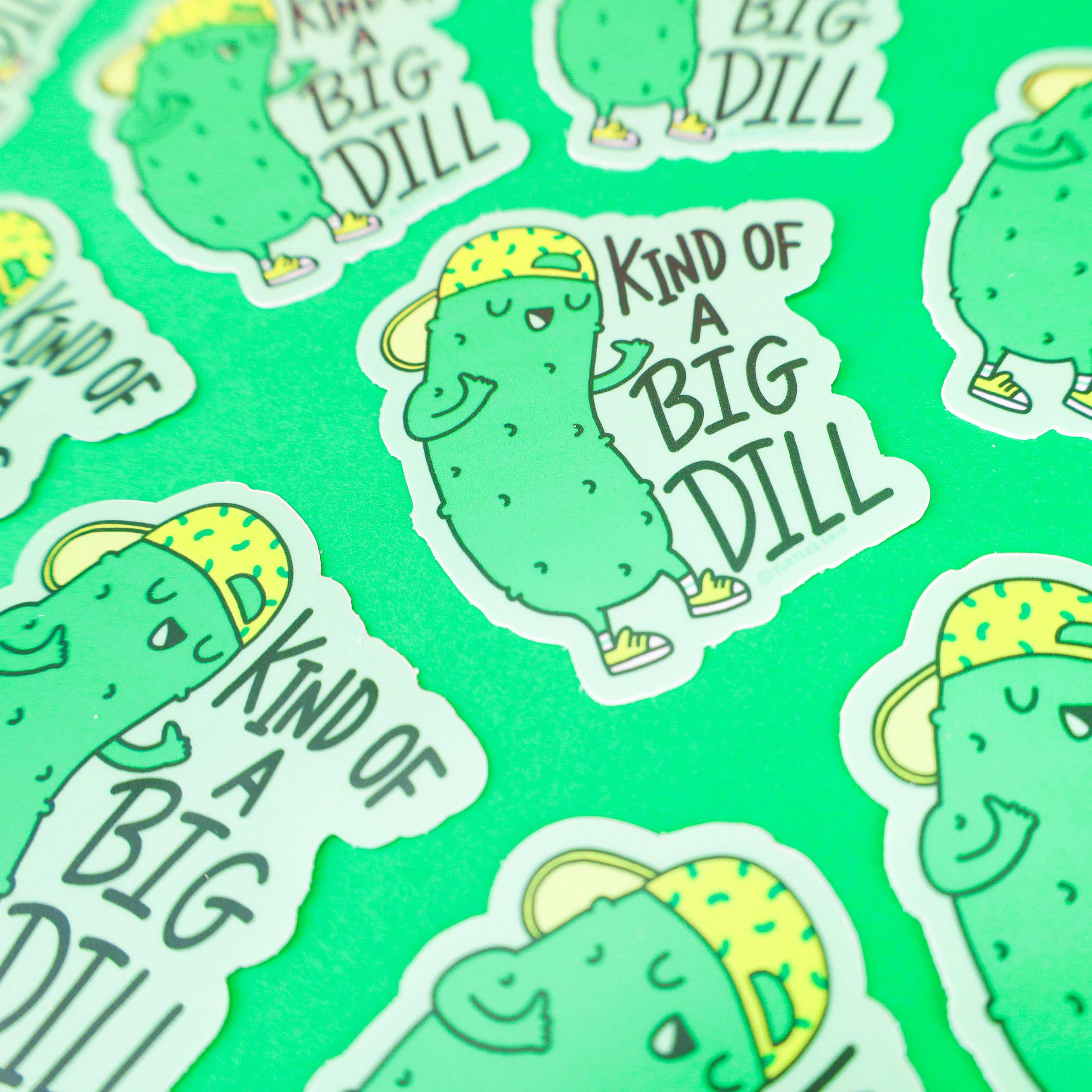 Big Dill Pickle Funny Food Pun Vinyl Sticker