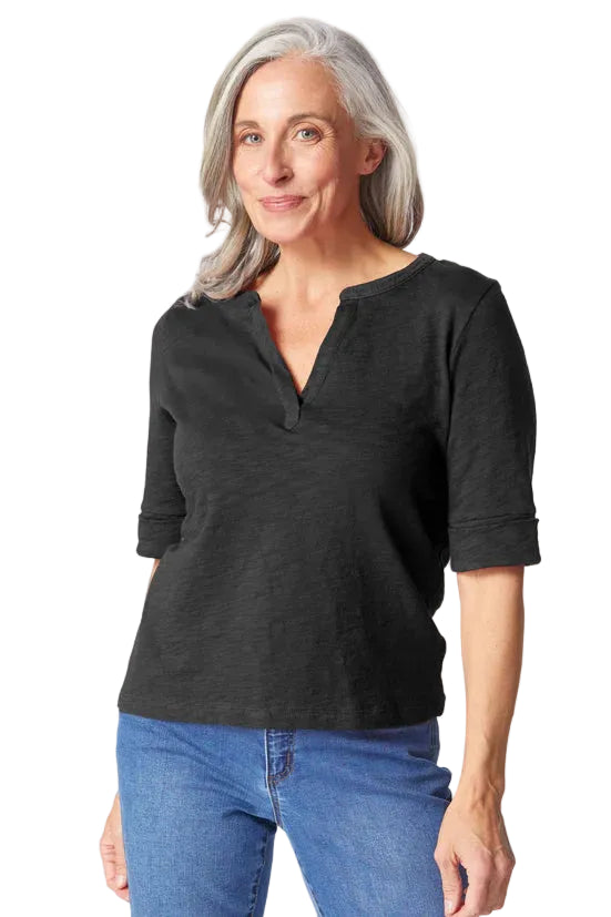 Habitat Cotton Pebble Split Neck Tee (27521)(Multiple Colors )