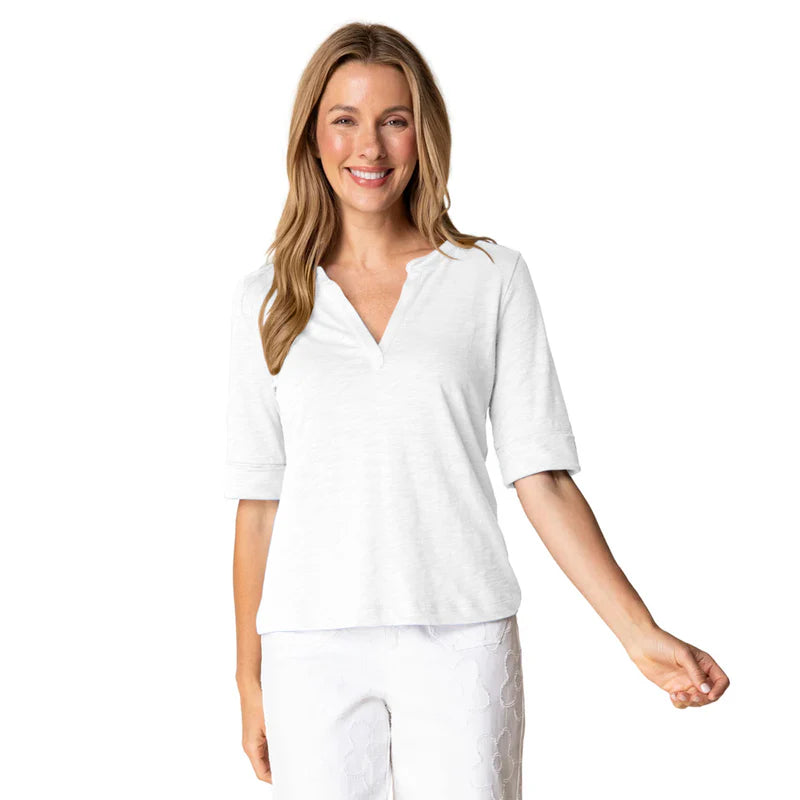 Habitat Cotton Pebble Split Neck Tee (27521)(Multiple Colors )