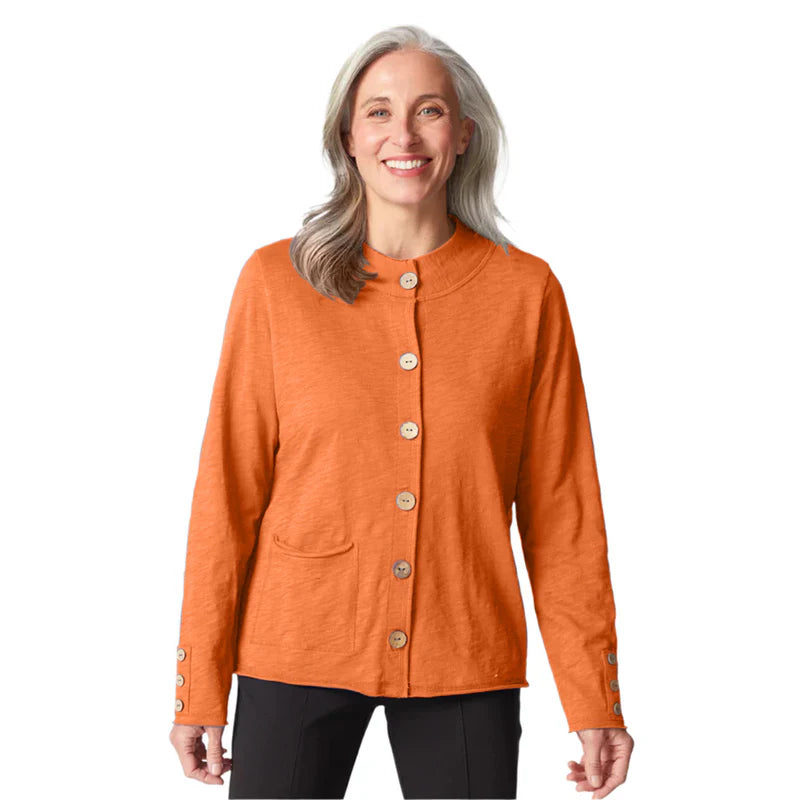 Habitat Cotton Pebble Rolled Neck Paprika Cardigan (27546)