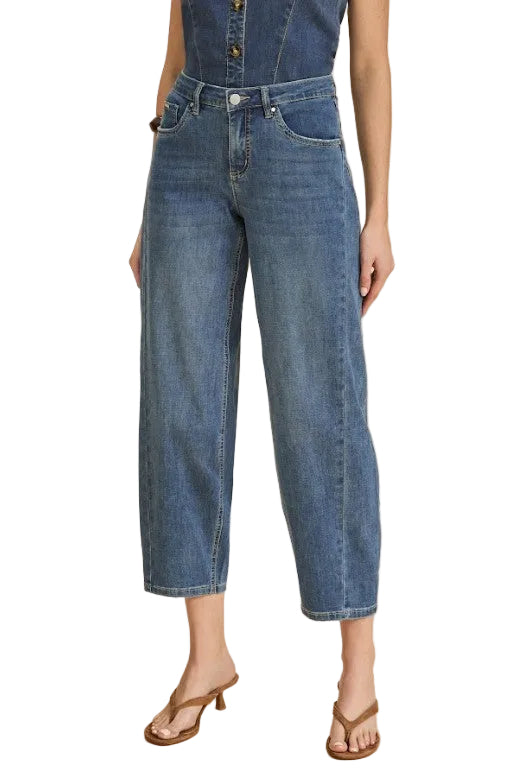 FDJ French Dressing Girlfriend Barrel Ankle Jeans (MIDWASH)