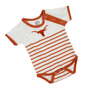 Little King Striped And Embroidered Onesie (11350)( White )