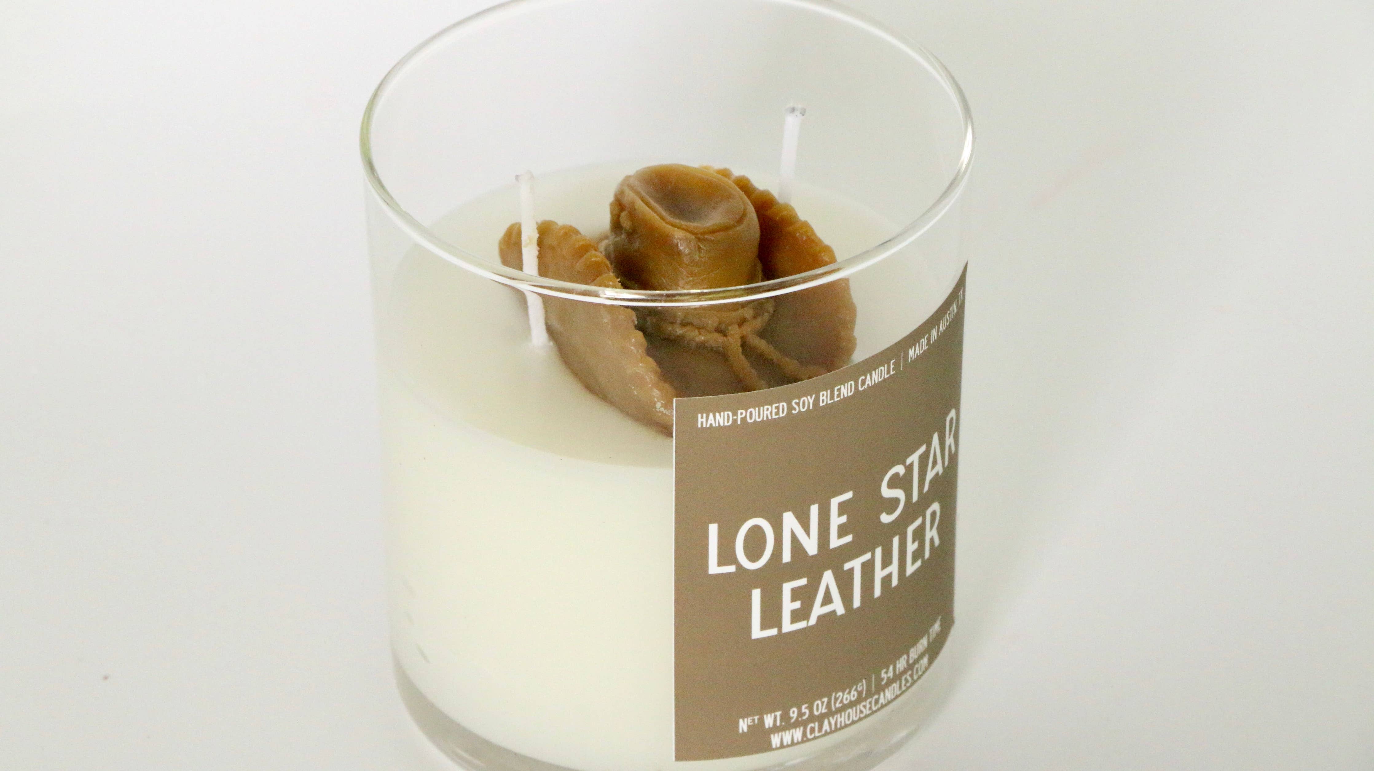 Clayhouse Candles Lone Star Leather Candle