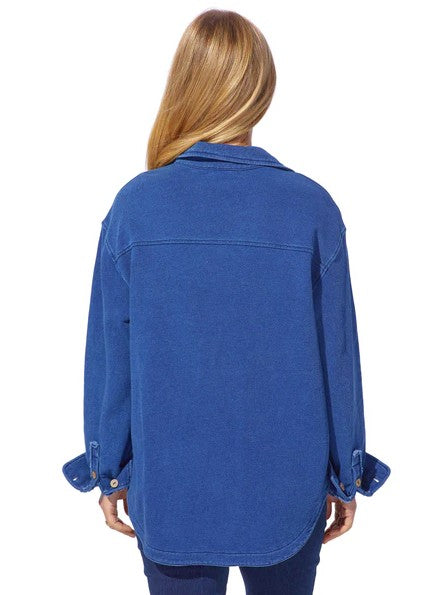 Escape Color Wash Terry Anywhere Mid Wash Shacket (28095)