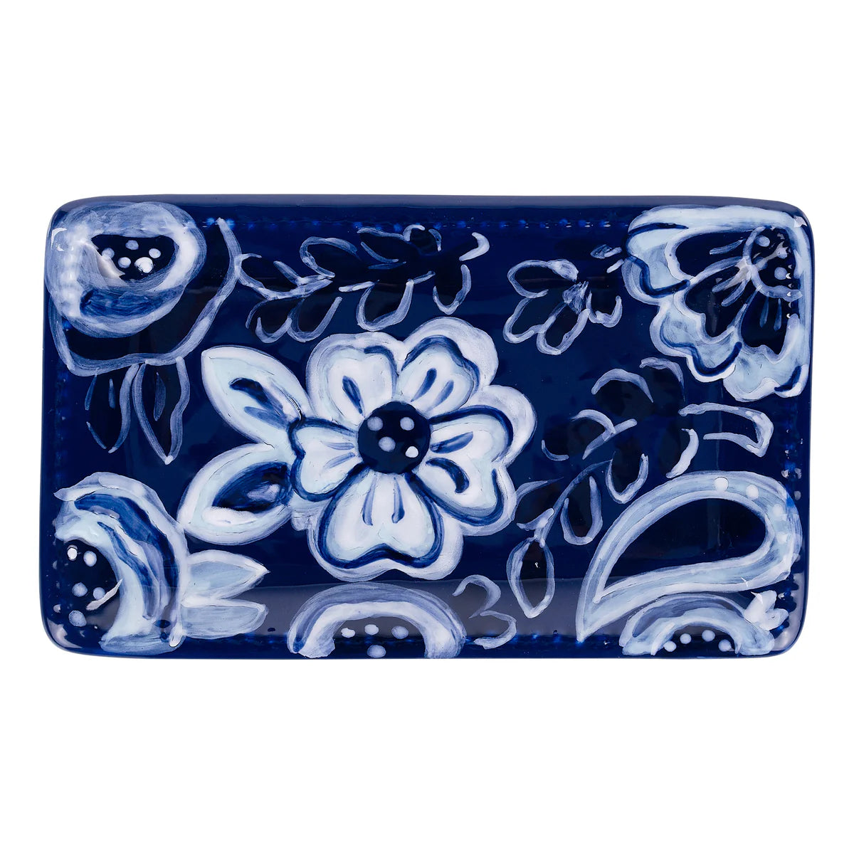 Glory Haus Blue And White Trinket Tray (28163711)