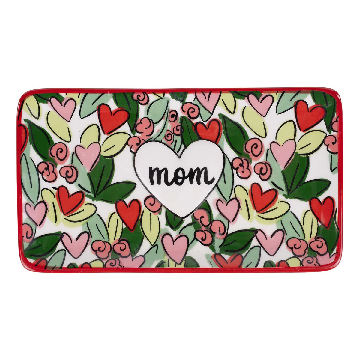 Glory Haus Ceramic Mom Hearts & Flowers Trinket Tray (28183401)