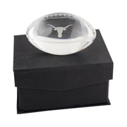 Texas Longhorn Crystal Etched Longhorn Football Paperweight (P60)