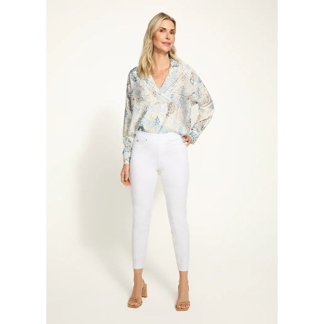 FDJ French Dressing Pull-On White Slim Ankle Jeans