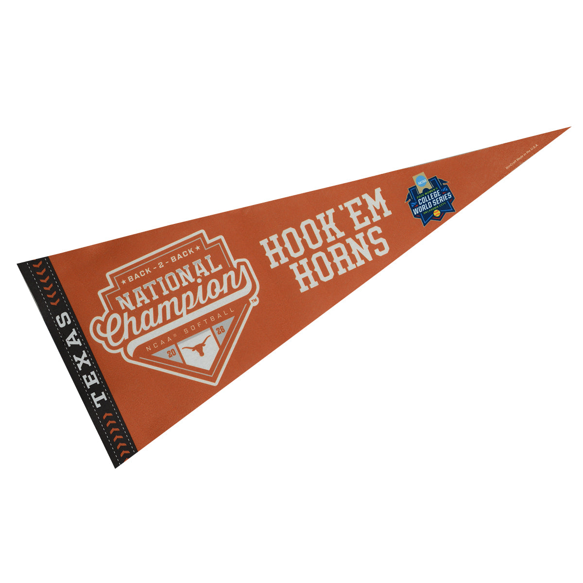 Texas Longhorn Softball 2026 National Champions 12 x 30 Pennant (29000)