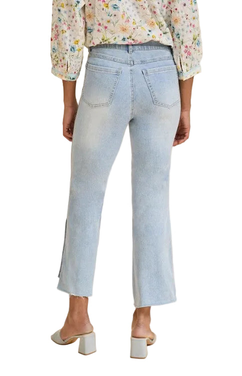 FDJ French Dressing Side Button Detail Pull-On Boot Crop Jeans (BLU ECLIPSE)