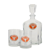 Heritage Captain chest with Decanter and  2 old fashion tumblers (3 Piece Set)