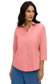 Foxcroft Paityn Essential Shirt (158998)(Coral Reef)