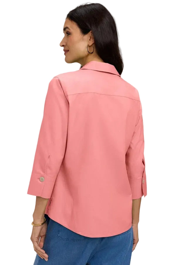 Foxcroft Paityn Essential Shirt (158998)(Coral Reef )