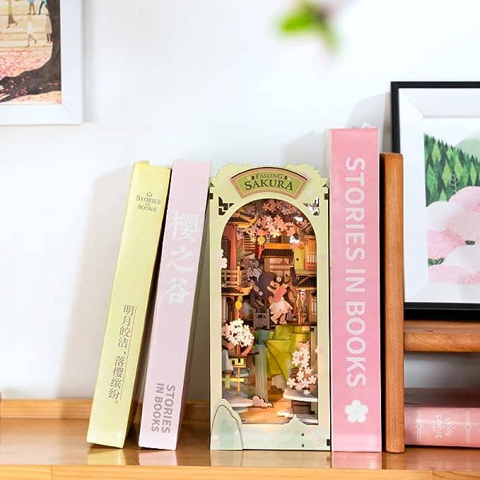 Rolife Falling Sakura Book Nook DIY Kit