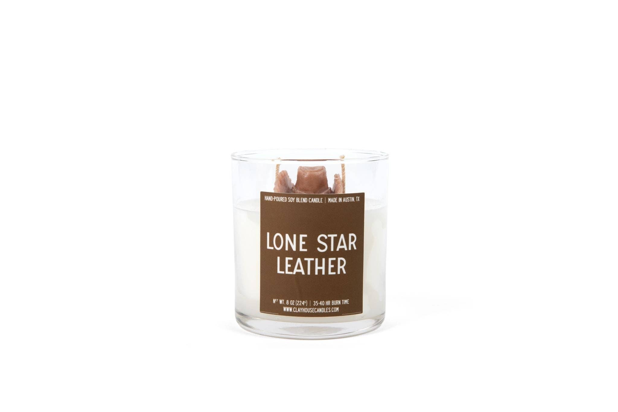 Clayhouse Candles Lone Star Leather Candle