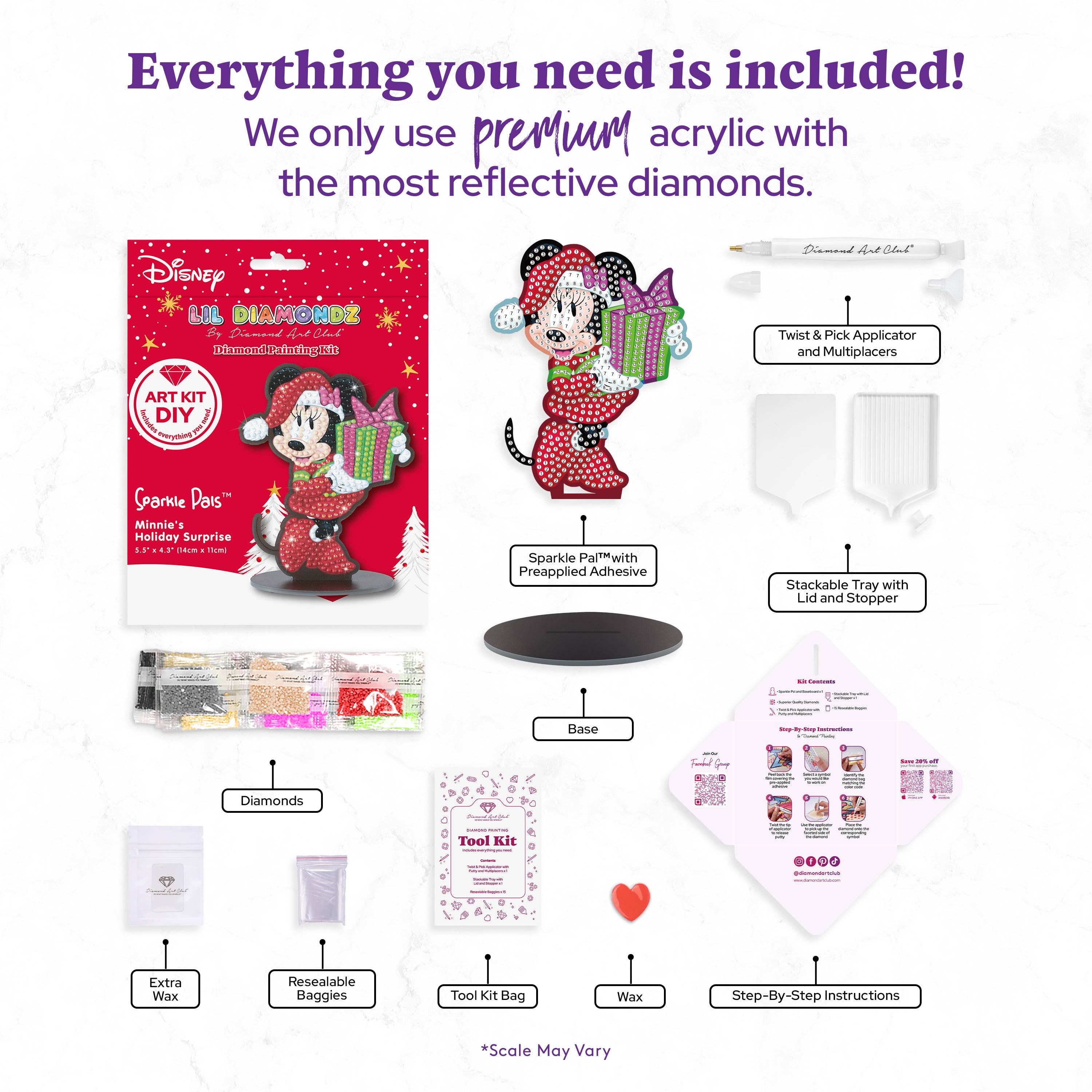 Diamond Art Club Sparkle Pals™ - Minnie’s Holiday Surprise