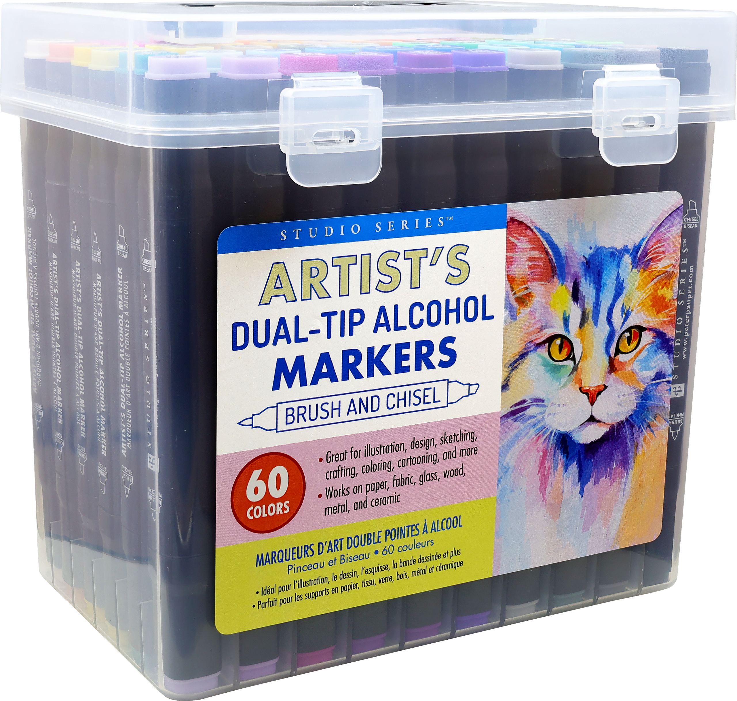 Studio Series Artist's Dual-Tip Alcohol Markers (Set of 60 colors)