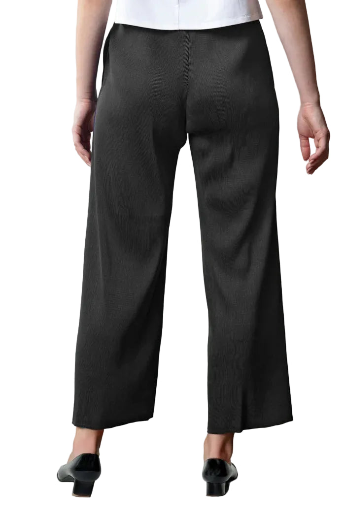 Olivia by Habitat Parisian Pleat Solid Occasional Pant (300283)(Black )