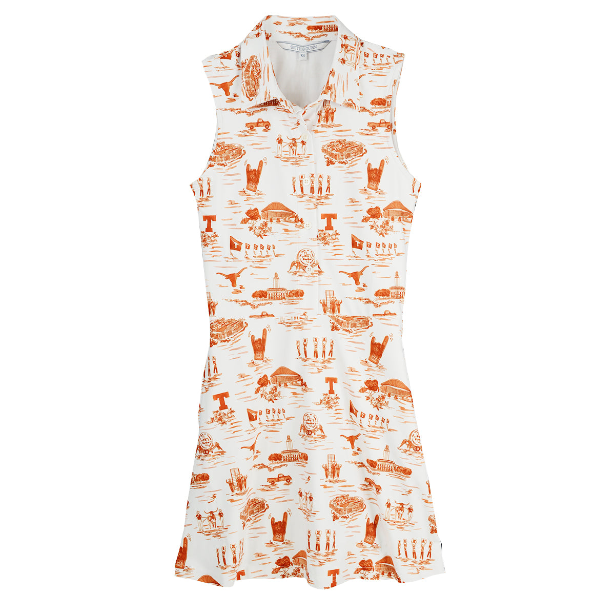 Texas Longhorn Smith And Quinn Hedy Dress (30055) (Burnt Orange/White)(Texas Toile)