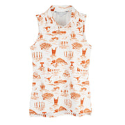 Texas Longhorn Smith And Quinn Alice Sleeveless Polo (30056) (Burnt Orange/White)