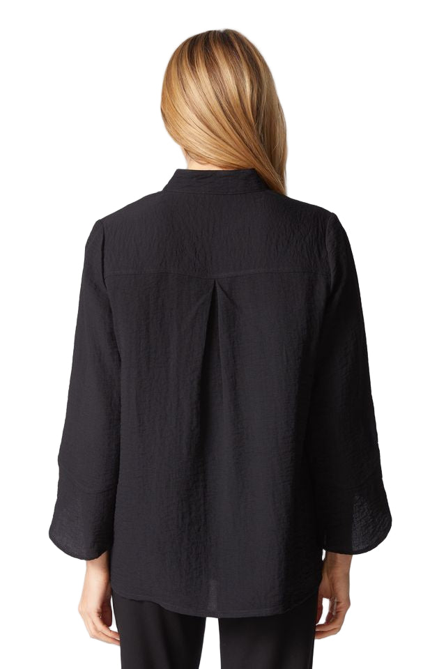Habitat Express Tulip Sleeve Solid Black Jacket