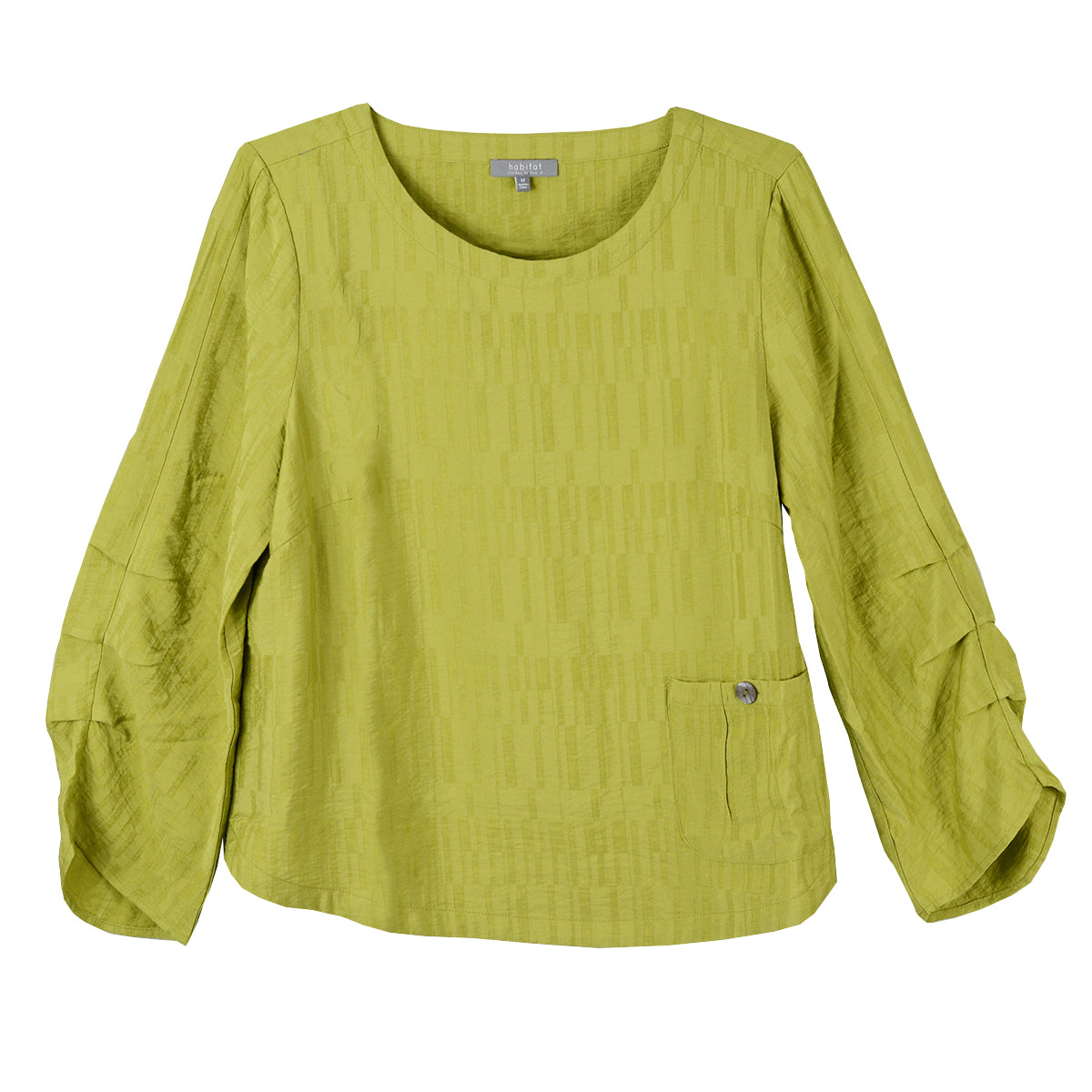 Habitat Rayon Jacquard Pleat Pull Over Top (30714) (Sprout)