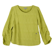 Habitat Rayon Jacquard Pleat Pull Over Top (30714) (Sprout)