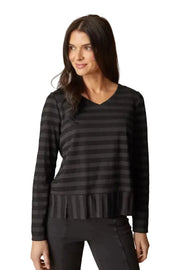 Habitat Rayon Jacquard Pleat Pull Over Top (30714) (Black)