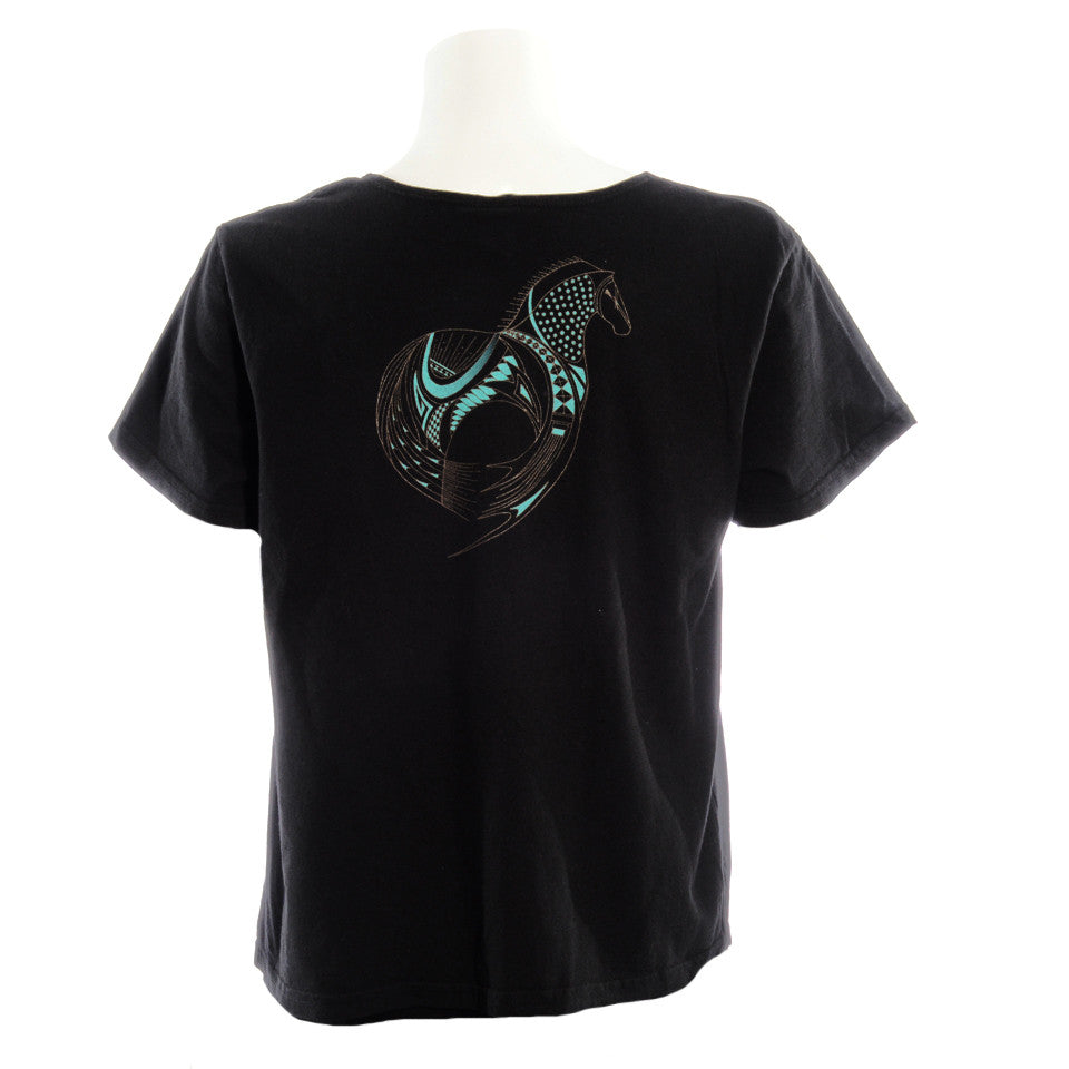 Sabaku Black Horse Midnight Short Sleeve Tee - Back