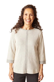 Habitat Opposites Attract Textured and  Seamed Top (31318)(Winter White)