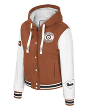 Texas Longhorn Colosseum Ladies Bedford Falls Knit Letterman Jacket (BO/WHT/)