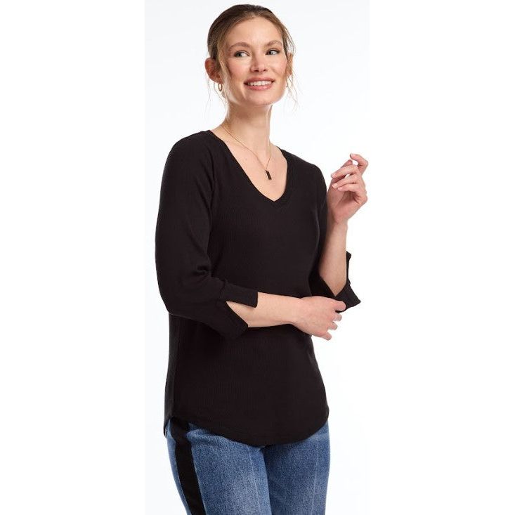 FDJ French Dressing V-Neck Solid Top (4 Colors) (3140161)