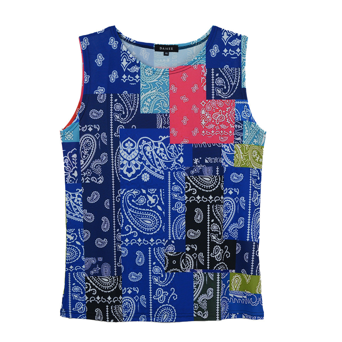 Damee Paisley Denim Mesh Twin Set