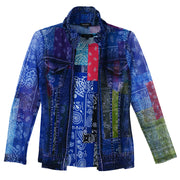 Damee Paisley Denim Mesh Jacket/Tank Twin Set