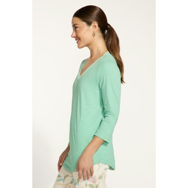 FDJ French Dressing V-Neck Solid Top (4 Colors)