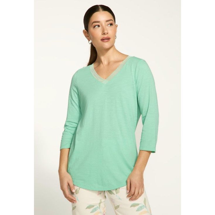 FDJ French Dressing V-Neck Solid Top (4 Colors)
