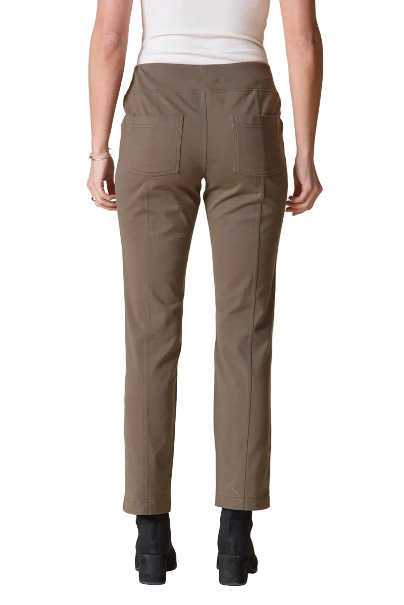 Habitat Stonewash Cotton Spandex Seamed Pocket Pant (31561)(Umber)