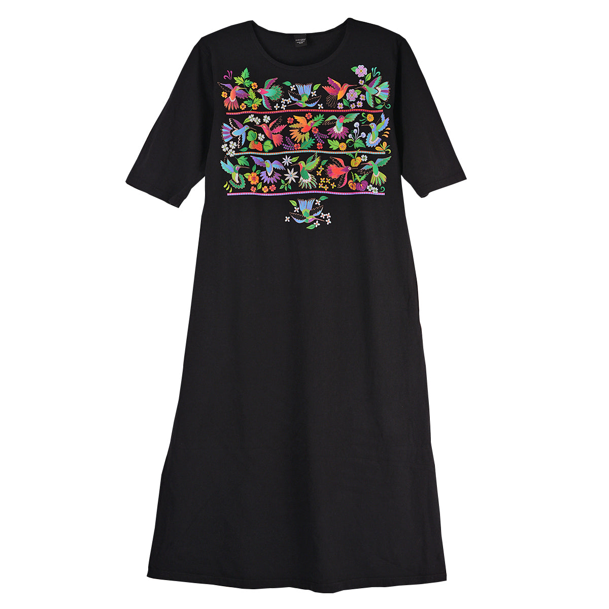 Sabaku Hummingbird Huipil Midnight Dress