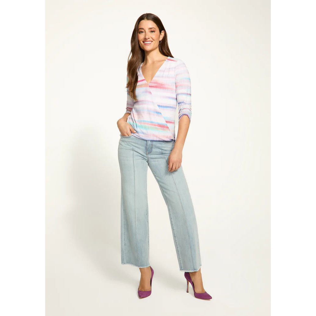 FDJ French Dressing Ink Paper Print Wrap Top