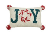 Peking Handicraft Pink Joy with Pom Poms Hook Pillow